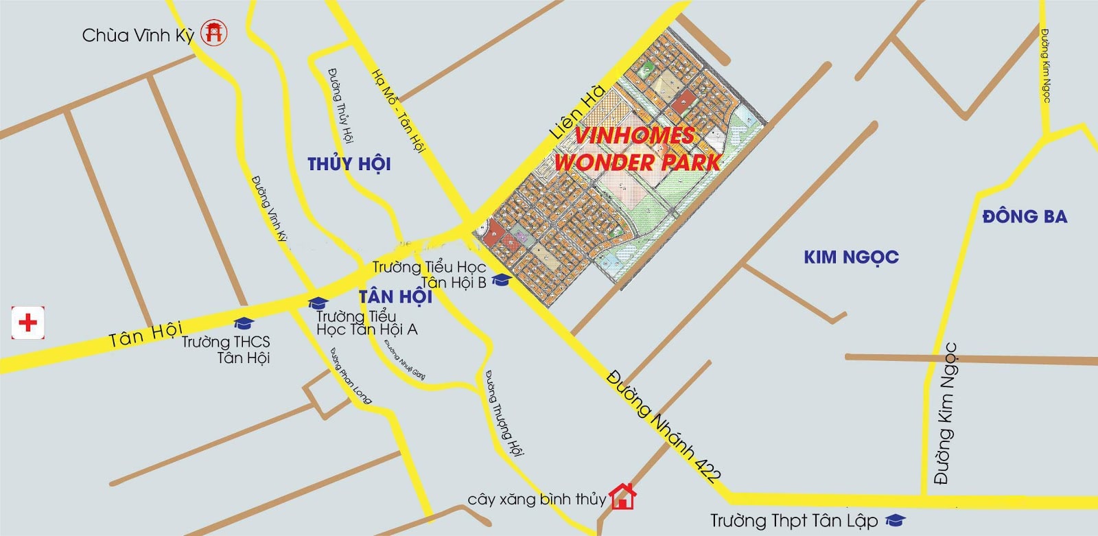 Vị trí dự án Vinhomes Wonder City Đan Phượng Hà Nội